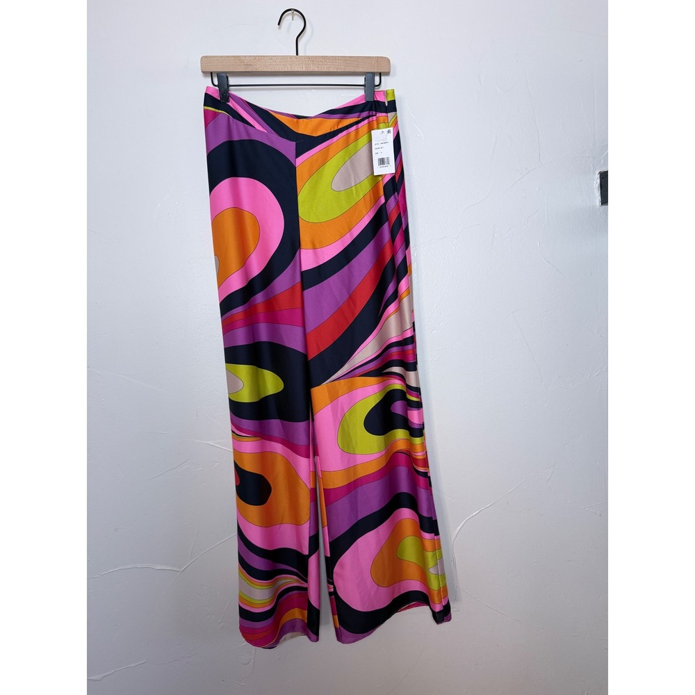 NWT Trina Turk Long Weekend Wynwood Waves Wide Leg Resort Pants 4